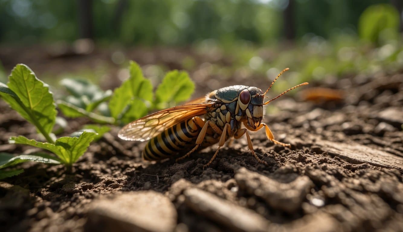 Cicadas emerge from the ground in Wisconsin, filling the air with their buzzing calls in 2024