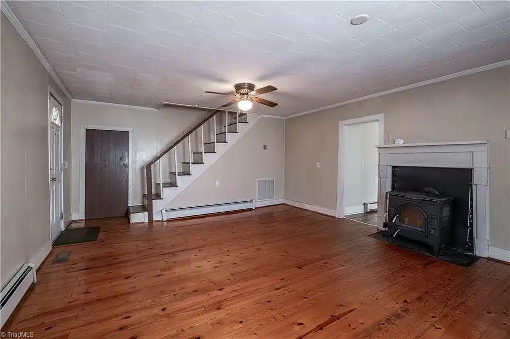 Living Room with Wood Stove